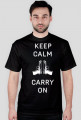 Keep calm carry on black