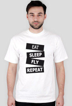 Koszulka Eat Sleep Fly Biała