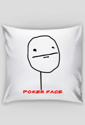 poduszka "poker face"