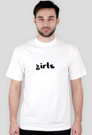 Bała koszulka z napisem girls