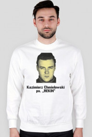 Bluza bez kaptura męska biała-REKIN