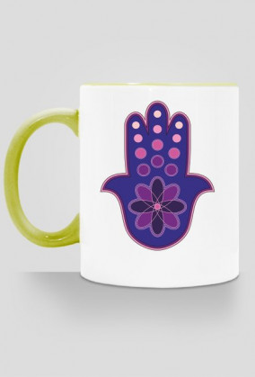 Ręka Fatimy Blue-Violet. Kubek z kolorowym uchem
