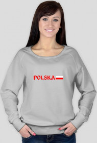 Bluza damksa dla kibica, nadruk: Polska