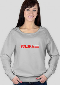 Bluza damksa dla kibica, nadruk: Polska