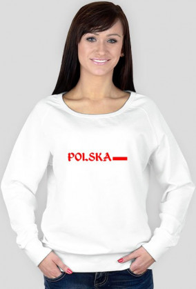 Bluza damksa dla kibica, nadruk: Polska