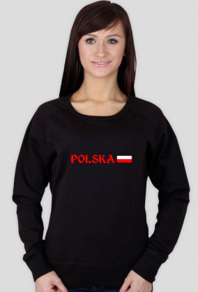 Bluza damksa dla kibica, nadruk: Polska