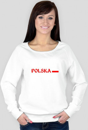 Bluza damksa dla kibica, nadruk: Polska