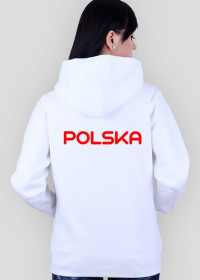 Bluza z kapturem damksa dla kibica, nadruk: Polska