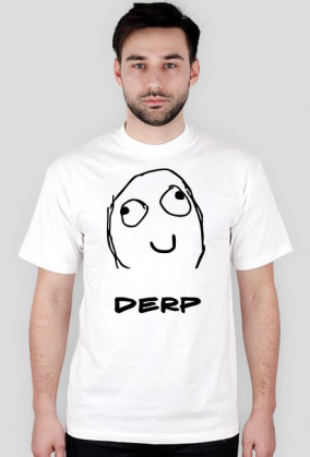 Koszulka biała "Derp" męska