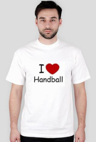 I Love z napisem. Męska, biała