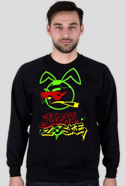 Jaraj Zośkę Chłopaku_bluza rasta2 czarna