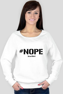 Bluza Damska Nope Biała - SmartShirt