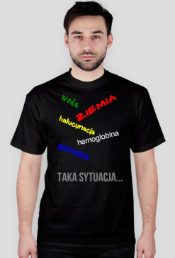 Koszulka czarna Taka sytuacja męska