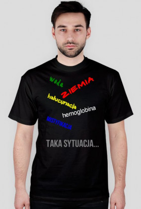Koszulka czarna Taka sytuacja męska