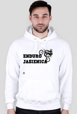 Enduro Jasienica - Bluza Biała z Kapturem