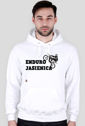 Enduro Jasienica - Bluza Biała z Kapturem