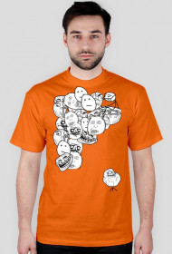 Koszulka pomarańczowa Rage Comics męska