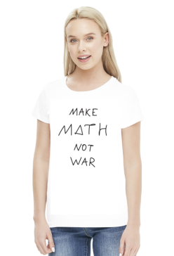 Koszulka biała - MAKE MATH ♀