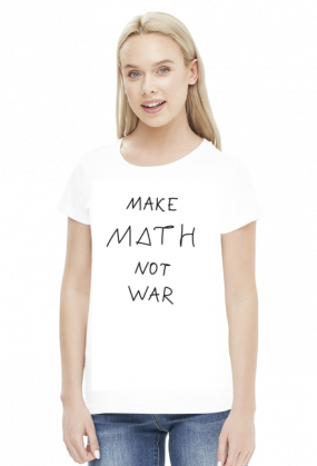 Koszulka biała - MAKE MATH ♀