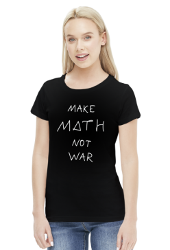 Koszulka czarna - MAKE MATH ♀