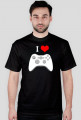 Koszulka Męska I Love Play I Biały - SmartShirt