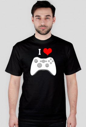 Koszulka Męska I Love Play I Biały - SmartShirt