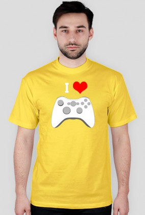 Koszulka Męska I Love Play I Biały - SmartShirt