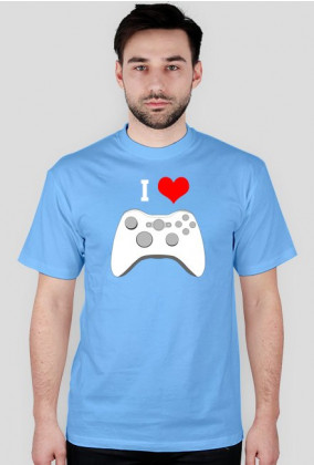 Koszulka Męska I Love Play I Biały - SmartShirt