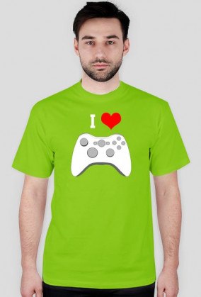 Koszulka Męska I Love Play I Biały - SmartShirt