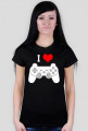 Koszulka Damska I Love Play II Biały - SmartShirt