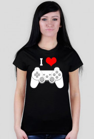 Koszulka Damska I Love Play II Biały - SmartShirt