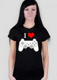 Koszulka Damska I Love Play II Biały - SmartShirt