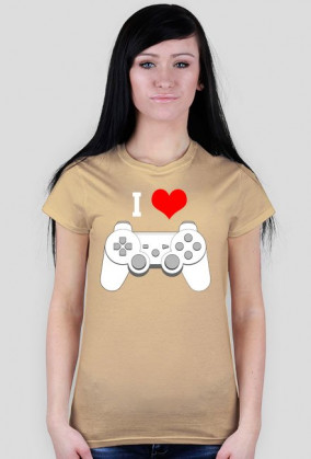 Koszulka Damska I Love Play II Biały - SmartShirt