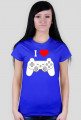 Koszulka Damska I Love Play II Biały - SmartShirt