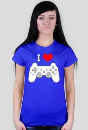 Koszulka Damska I Love Play II Biały - SmartShirt
