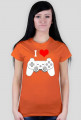 Koszulka Damska I Love Play II Biały - SmartShirt