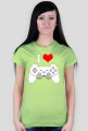 Koszulka Damska I Love Play II Biały - SmartShirt
