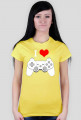 Koszulka Damska I Love Play II Biały - SmartShirt