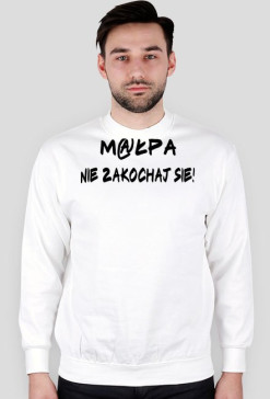 bluza bez kaptura z napisem