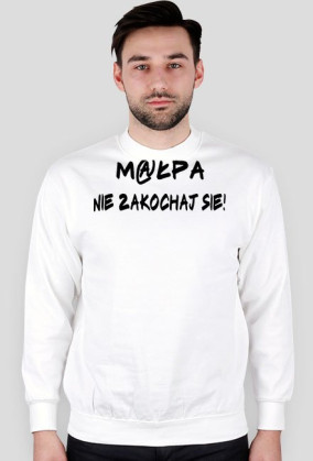 bluza bez kaptura z napisem