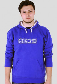 Bluza z kapturem niebieska Szczepan męska
