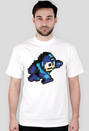 Koszulka robot 8bit męska biała