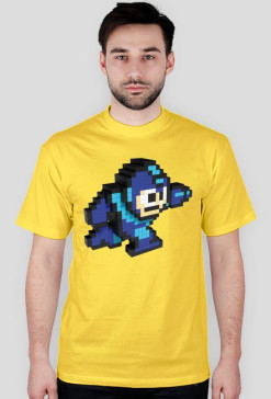 Koszulka robot 8bit męska żółta