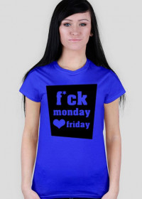 Koszulka poniedziałek damska niebieska