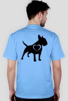 Koszulka męska BW biały serce plecy