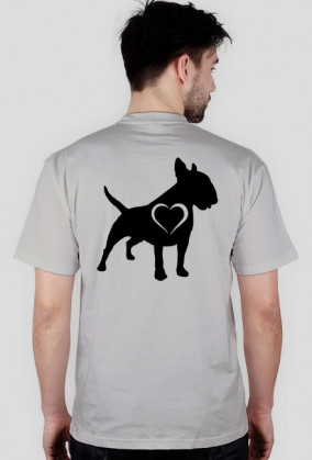 Koszulka męska BW biały serce plecy