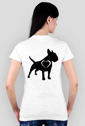 Koszulka  BW czarny serce plecy