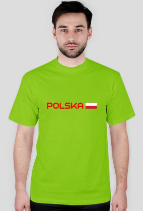 Koszulka męska dla kibica, nadruk dwustronny: Polska
