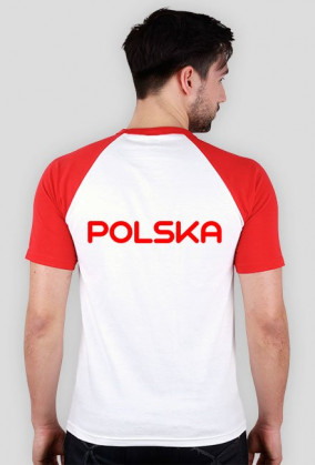 Koszulka męska dla kibica, nadruk dwustronny: Polska