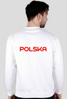 Bluza męska dla kibica, nadruk dwustronny: Polska